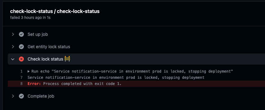 Lock check step